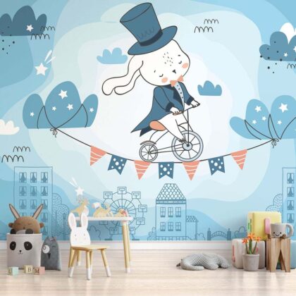 Фототапет - Зайче с колело